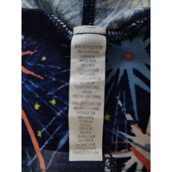 LuLaRoe Women's Star Pattern Americana Leggings Tall And Curvy Size 12-18 - Picture 5 of 10